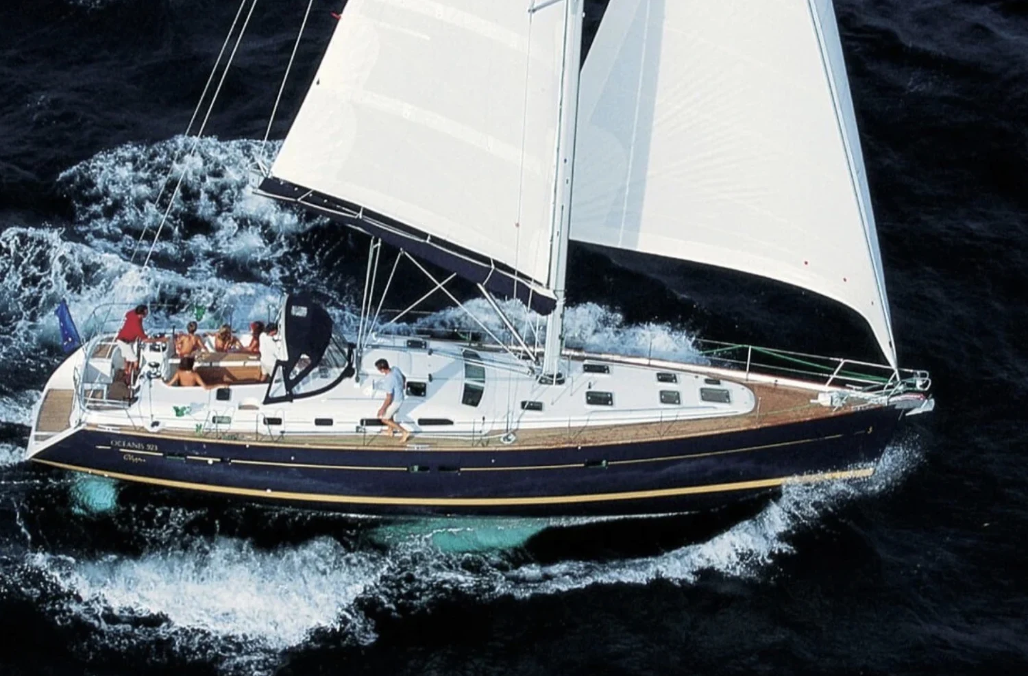 ACE under full sail off Malta