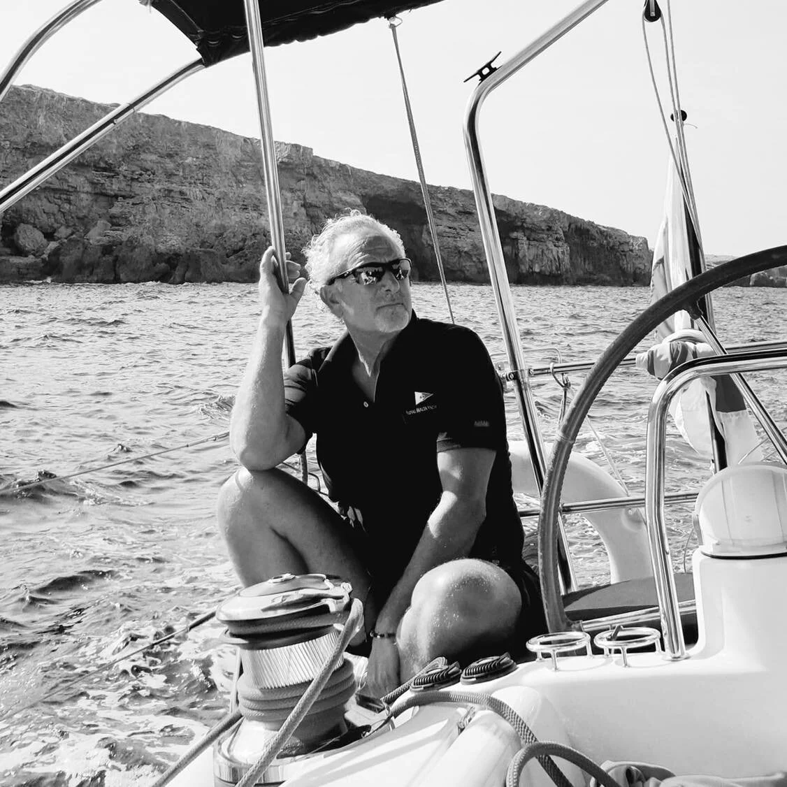 Captain Peter at the helm of ACE